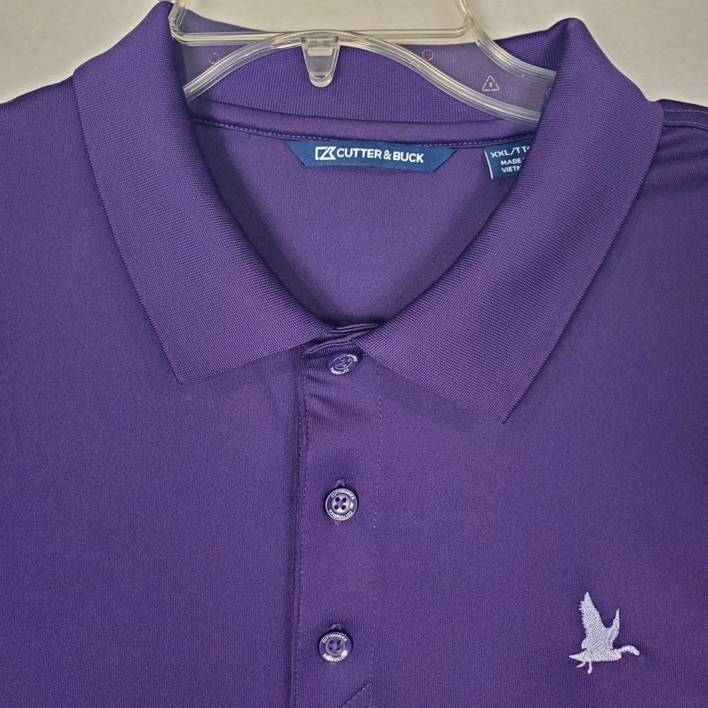 Cutter & Buck Men's Polo Size XXL Purple Short Sleeve Golf